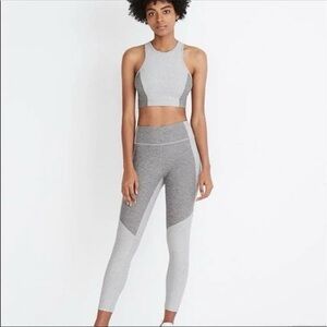 Outdoor Voices Gray Two-Tone Athletic Set